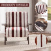 Modern armchair Widened armrests on both sides Solid wood legs Comfortable to sit on, casual reading chair, living room, bedroom, office Black and white stripes(One Pack) - Image 10