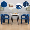 Contemporary Designed Velvet Fabric Upholstered Accent/Dining Chair /Barrel Side Chairs Kitchen Armchair for Living Room set of 2 - Image 9