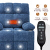 Grey Dual Motor Infinite Position Up to 350 LBS Chenille Power Lift Recliner Chair, Heavy Duty Motion Mechanism with 8-Point Vibration Massage and Lumbar Heating, Dual Cup Holders - Image 15