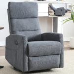 Manual Recliner Chair with Rocker and Swivel in Fabric for Living Room - Image 9