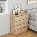 4 Drawer Dresser,Modern Storage Chest of Drawers,31.5In Black Dresser for Closet with Handle-Free Design, Closet Chests Organizer for Bedroom, Living Room - Image 12