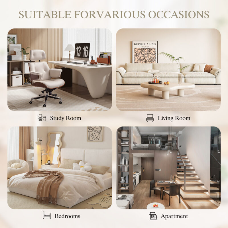 Modern style two-seater sofa with ultra-comfortable armrests, armrest pillows, and storage pockets, deep-seated two-seater sofa, comfortable modern sofa for bedroom, small spaces, apartments, and offi - Image 3