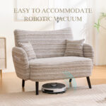 Modern style two-seater sofa with ultra-comfortable armrests, armrest pillows, and storage pockets, deep-seated two-seater sofa, comfortable modern sofa for bedroom, small spaces, apartments, and offi - Image 5