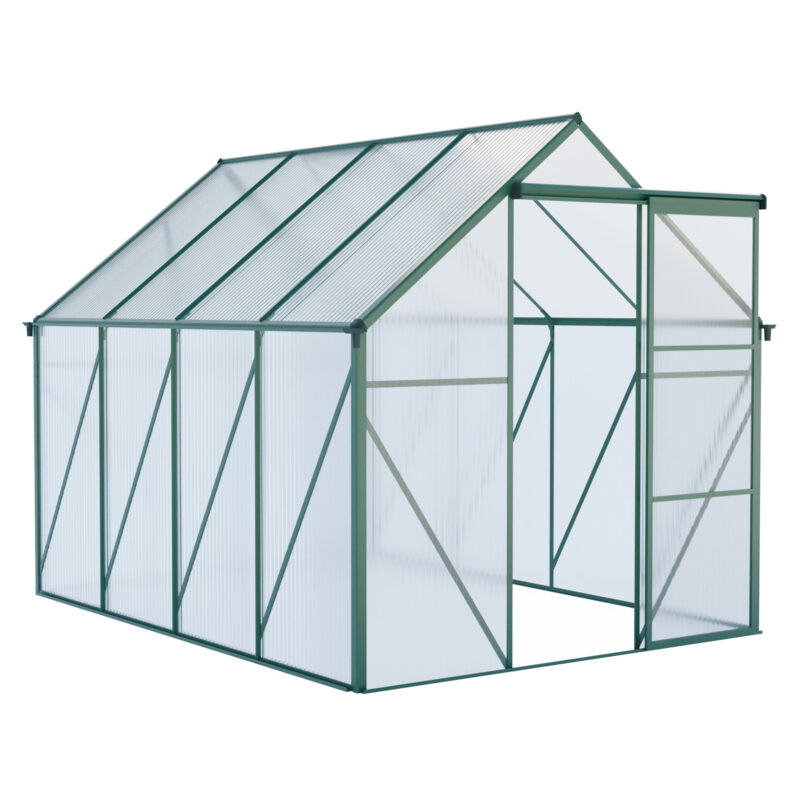 6x8 FT Polycarbonate Greenhouse Raised Base and Anchor Aluminum Heavy Duty Walk-in Greenhouses for Outdoor Backyard in All Season - Image 16