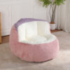 Oversized Bean Bag Chairs,Multicolor Faux Fur Couch Filled with Shredded Sponge,Large Lounger Sofa For Living Room,No Assembly Required - Image 3