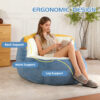 Oversized Bean Bag Chairs,Multicolor Faux Fur Couch Filled with Shredded Sponge,Large Lounger Sofa For Living Room,No Assembly Required - Image 13