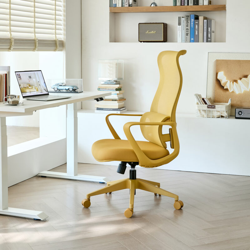 Ergonomic Colorful Office Chair 350LBS Home Office Mesh Breathable High Back, With Adjustable Lumbar Support Computer Chair, Integrated Molded Foam Seat Cushion, Fireproof - Image 2