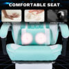 Ergonomic Video Gamer Chairs,Computer Gaming Chairs with Massage Lumbar Support and footrest,Racing Style Computer Chair Adjustable Headrest for Adults,Pink White - Image 13