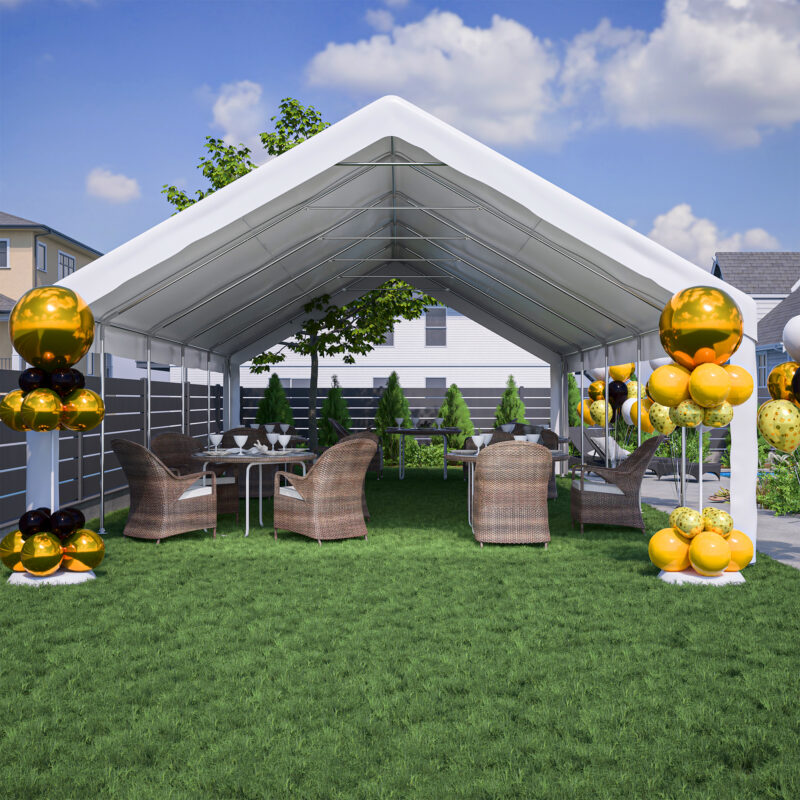20x32 FT Party Tent with 3 Storage Bags & Removable Sidewalls, Outdoor Canopy Gazebo for Carport Camping Garden Wedding BBQ Commercial - Image 11