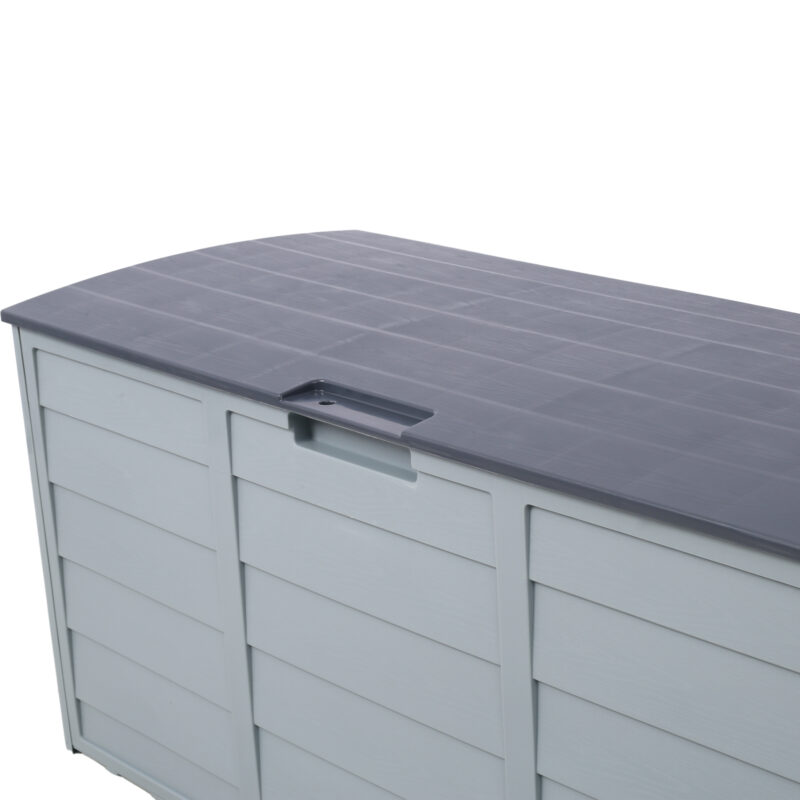 All Weather UV Pool Deck Box Storage Shed Bin Backyard Patio Outdoor w/ Wheel,75 Gallon Resin Deck Box-Organization and Storage for Patio Furniture Outdoor Cushions,Garden Tools and Pool Toys - Image 8