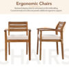 GO Outdoor Wood Dining Set For 7-8 Person, Outdoor Dining Furniture With Removable Cushions, Ergonomic Chairs And Bench, Thicker Table, Nature - Image 8