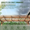 12 x 10 FT Outdoor Wood Pergola, Wooden Grape Pergola for Climbing Plant Support for Garden, Patio, Backyard, Deck, Brown - Image 5