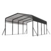13x20 FT Metal Carport,Garage with Upgraded Triangle Reinforced Frame&4 Poles,Galvanized Steel Hardtop Roof,Heavy-Duty All-Weather Shelter for Car,Truck,Boat,Outdoor Storage - Image 13