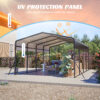 13x20 FT Metal Carport,Garage with Upgraded Triangle Reinforced Frame&4 Poles,Galvanized Steel Hardtop Roof,Heavy-Duty All-Weather Shelter for Car,Truck,Boat,Outdoor Storage - Image 5