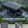 13x20 FT Metal Carport,Garage with Upgraded Triangle Reinforced Frame&4 Poles,Galvanized Steel Hardtop Roof,Heavy-Duty All-Weather Shelter for Car,Truck,Boat,Outdoor Storage - Image 4