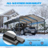 13x20 FT Metal Carport,Garage with Upgraded Triangle Reinforced Frame&4 Poles,Galvanized Steel Hardtop Roof,Heavy-Duty All-Weather Shelter for Car,Truck,Boat,Outdoor Storage - Image 2