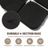 Heavy-Duty Fan-Style Cantilever Umbrella Base, 4-Panel Refillable with Water/Sand (220 lbs), Weatherproof HDPE with Metal Lock Hooks, Stackable & Portable, Black – for Backyard, Lawn, Pool - Image 14