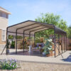13x20 FT Metal Carport,Garage with Upgraded Triangle Reinforced Frame&4 Poles,Galvanized Steel Hardtop Roof,Heavy-Duty All-Weather Shelter for Car,Truck,Boat,Outdoor Storage - Image 10