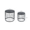 2-Pack Solar Powered Nesting Side Table Set, Modern Round End Tables with Solar LED Lights, Metal Wire Cage Accent Tables, Indoor/Outdoor Patio Nightstand for Living Room, Balcony, Garden, Matte Black - Image 7