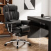 Office Chair, Big and Tall Executive Office Chair with Footrest, Leather Computer Chair, Ergonomic Reclining Chair High Back, Large Home Office Chair - Image 2