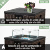 22" Propane Gas Fire Pit Table, 50000 BTU Square Steel Fire Pit with Beautiful Wicker Base for Outside Patio Deck Garden Backyard-Dark Brown - Image 3