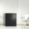 Metal Storage Cabinet with 2 Doors and 2 Shelves, Lockable Steel Storage Cabinet for Office, Garage, Warehouse - Image 3