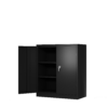 Metal Storage Cabinet with 2 Doors and 2 Shelves, Lockable Steel Storage Cabinet for Office, Garage, Warehouse - Image 10