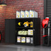 Metal Storage Cabinet with 2 Doors and 2 Shelves, Lockable Steel Storage Cabinet for Office, Garage, Warehouse - Image 2
