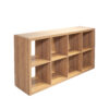 Smart Cube 8-Cube Organizer Storage with Opened Back Shelves,2 X 4 Cube Bookcase Book Shleves for Home, Office ,Walnut Color - Image 4