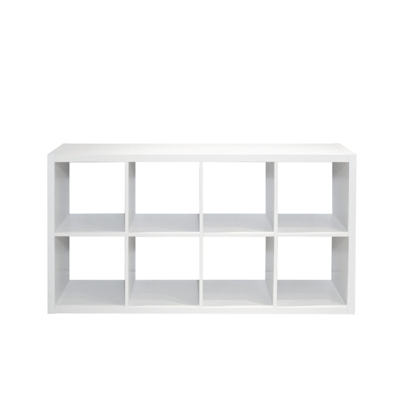 Smart Cube 8-Cube Organizer Storage with Opened Back Shelves,2 X 4 Cube Bookcase Book Shleves for Home, Office ,Walnut Color - Image 10