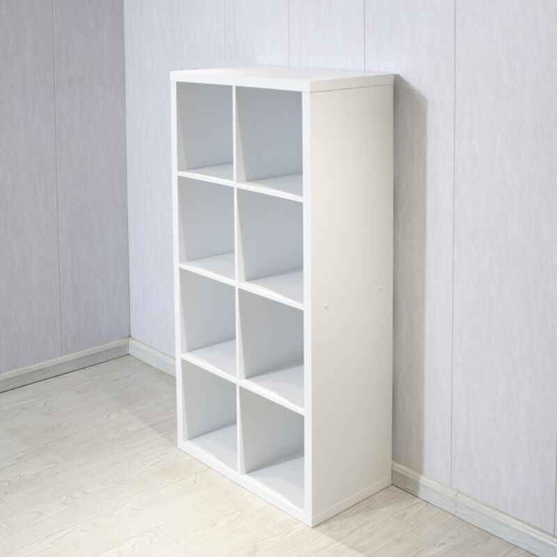 Smart Cube 8-Cube Organizer Storage with Opened Back Shelves,2 X 4 Cube Bookcase Book Shleves for Home, Office ,Walnut Color - Image 12