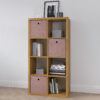 Smart Cube 8-Cube Organizer Storage with Opened Back Shelves,2 X 4 Cube Bookcase Book Shleves for Home, Office ,Walnut Color - Image 3