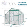 6x8 FT Polycarbonate Greenhouse Raised Base and Anchor Aluminum Heavy Duty Walk-in Greenhouses for Outdoor Backyard in All Season - Image 15