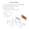 42 inch recessed ultra thin tempered glass front wall mounted electric fireplace with remote and multi color flame & emberbed, LED light heater - Image 10