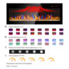 42 inch recessed ultra thin tempered glass front wall mounted electric fireplace with remote and multi color flame & emberbed, LED light heater - Image 8