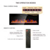 42 inch recessed ultra thin tempered glass front wall mounted electric fireplace with remote and multi color flame & emberbed, LED light heater - Image 5