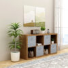 Smart Cube 8-Cube Organizer Storage with Opened Back Shelves,2 X 4 Cube Bookcase Book Shleves for Home, Office ,Walnut Color - Image 2