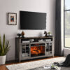 55 inch TV Media Stand with Electric Fireplace KD Inserts Heater,Gray Wash Color - Image 7