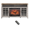 55 inch TV Media Stand with Electric Fireplace KD Inserts Heater,Gray Wash Color - Image 8
