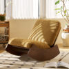 Comfortable Glider Rocking Chair, High-Quality Upholstery Glider Chair, Solid Wood Frame, Perfect for Multiple Settings Accent Reading Chair for Bedroom,Living Room,Nursery - Image 6