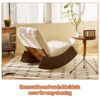 Comfortable Glider Rocking Chair, High-Quality Upholstery Glider Chair, Solid Wood Frame, Perfect for Multiple Settings Accent Reading Chair for Bedroom,Living Room,Nursery - Image 10