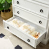 Modern 6 Drawer Dresser, Dressers for Bedroom, Tall Chest of Drawers Closet Organizers & Storage Clothes - Easy Pull Handle, Textured Borders Living Room, Hallway,L 29.53''*W15.75''*H48.03''White - Image 4