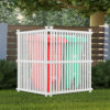 Privacy Screen Panels Kit Air Conditioner Trash Can Enclosure Vinyl white color - Image 5