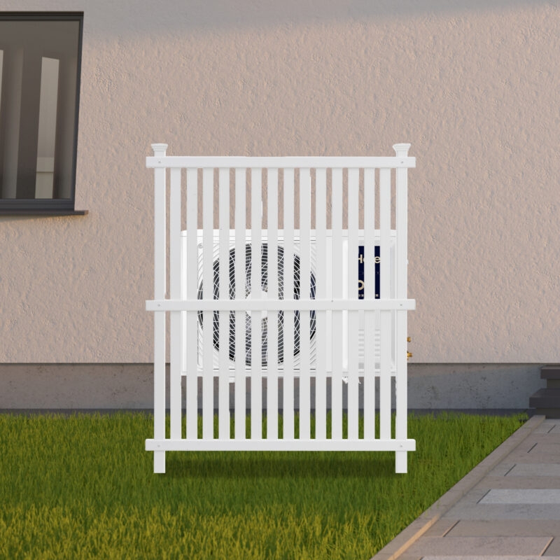 Privacy Screen Panels Kit Air Conditioner Trash Can Enclosure Vinyl white color - Image 2