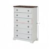 Modern 6 Drawer Dresser, Dressers for Bedroom, Tall Chest of Drawers Closet Organizers & Storage Clothes - Easy Pull Handle, Textured Borders Living Room, Hallway,L 29.53''*W15.75''*H48.03''White - Image 5