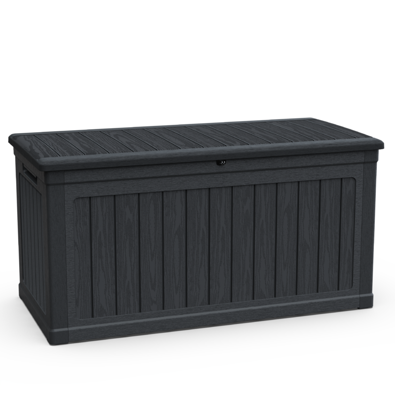 230 Gallon Large Outdoor Storage XXL Deck Box for Patio Furniture, Outdoor Cushions, Garden Tools and Sports/Pools Equipment, Waterproof Resin, Lockable, Black - Image 9