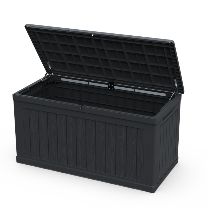 230 Gallon Large Outdoor Storage XXL Deck Box for Patio Furniture, Outdoor Cushions, Garden Tools and Sports/Pools Equipment, Waterproof Resin, Lockable, Black - Image 10