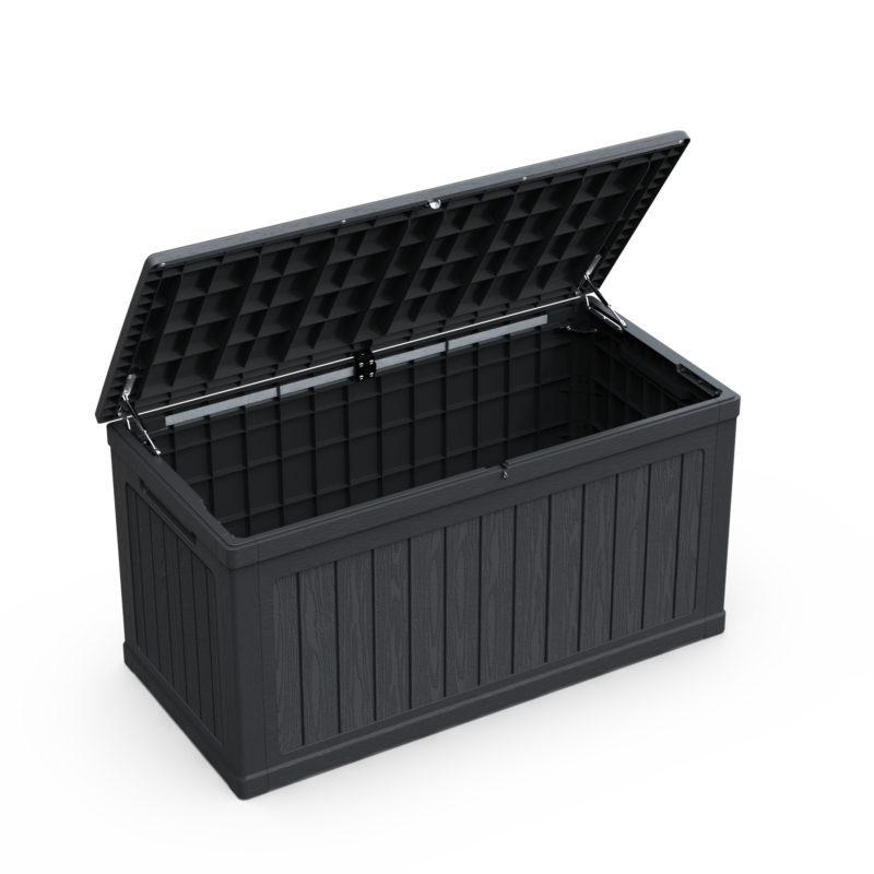230 Gallon Large Outdoor Storage XXL Deck Box for Patio Furniture, Outdoor Cushions, Garden Tools and Sports/Pools Equipment, Waterproof Resin, Lockable, Black - Image 11