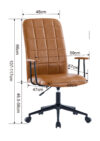 Antique black PU leather color office chair, with armrest, high backrest, soft foam seating, 360 degree swivel , up and down adjustable gaslift,black powder coated frame,five star base, black wheels - Image 7