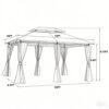 13x10 Outdoor Patio Gazebo Canopy Tent With Ventilated Double Roof And SideWall(Detachable Curtain Included On All Sides),Suitable for Lawn, Garden, Backyard and Deck,BEIGE - Image 22